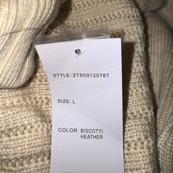 U-Knit NEW! Mixed Stitch Pullover Mock-Neck Sweater, Wool blend Size Large - Picture 12 of 13